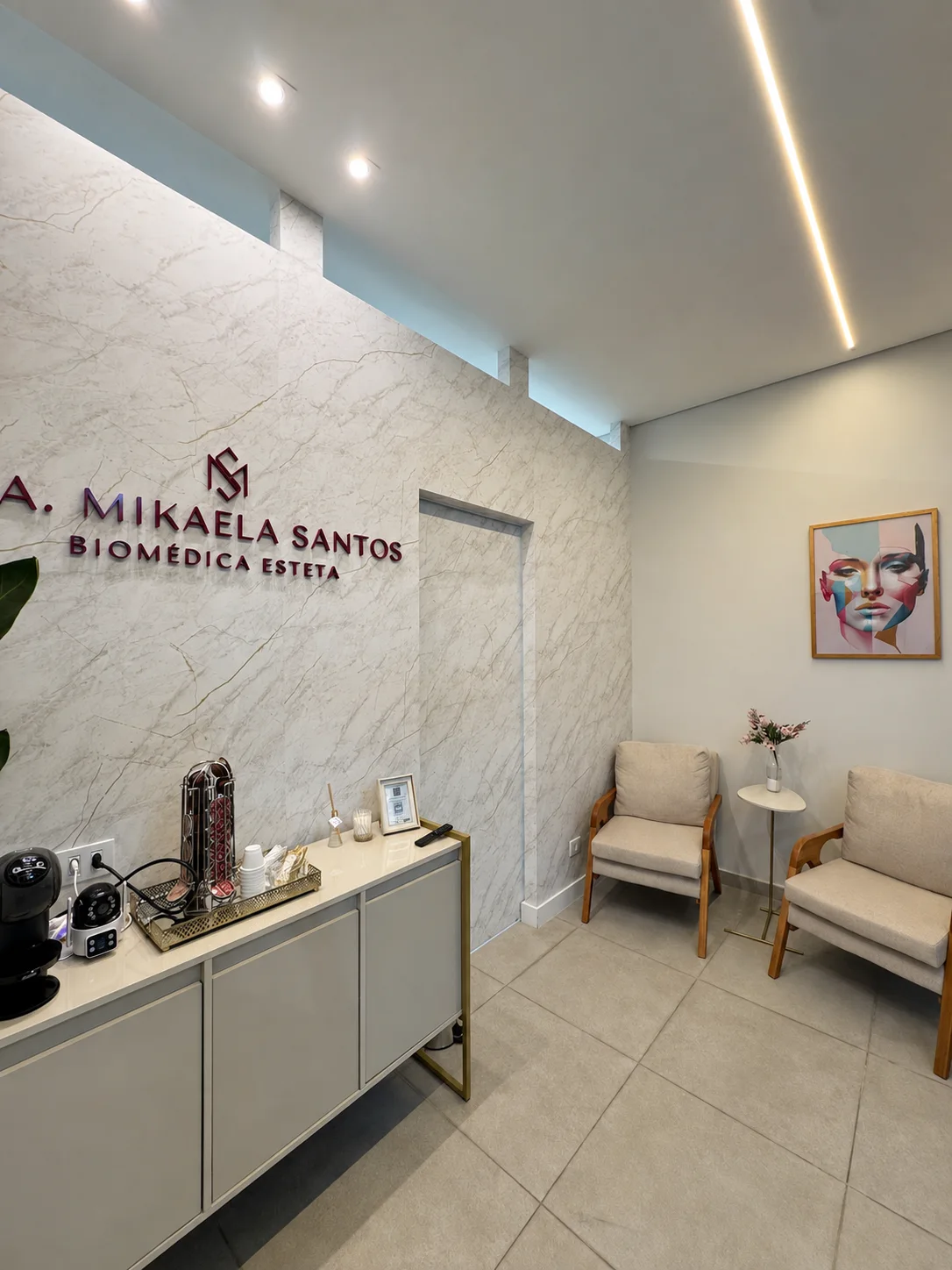 Recepção da clínica da Dra. Mikaela Santos em Jandira